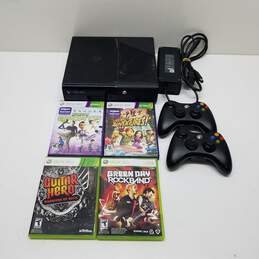 Xbox 360 E 250GB Console w/ 4 Games and 2 Controllers Bundle