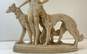 Art Deco Statue 12 inch Tall Woman with Russian Wolfhounds Resin Sculpture image number 4