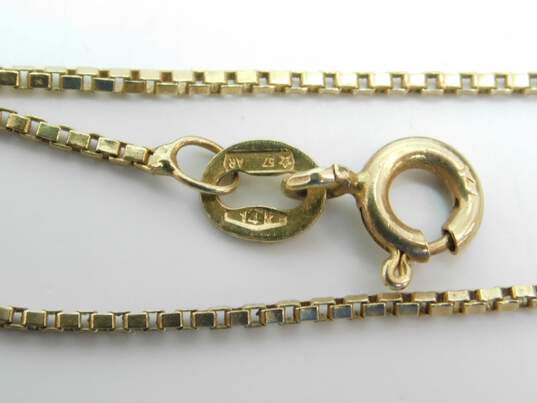 14K Yellow Gold Box Chain Necklace 2.3g image number 5