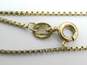14K Yellow Gold Box Chain Necklace 2.3g image number 5