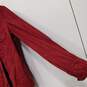Guess Red Faux Suede Button Up Shirt Women's Size M image number 2