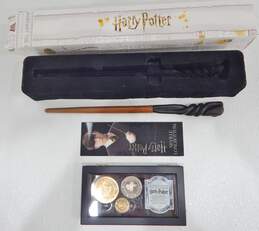 Harry Potter Noble Collection Gringotts Bank Replica Coins w/ Bonus Neville Wand