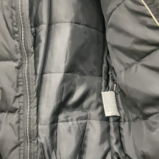 NWT Womens Black Long Sleeve Zipped Pocket Hooded Puffer Jacket Size XL image number 5