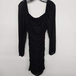 Black Mesh Bodycon Mini Dress