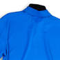 Mens Blue Regular Fit Short Sleeve Spread Collar Pullover Polo Shirt Size M image number 4