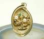 Vintage 14K Yellow Gold Sapphire Pearl Emerald & Ruby Family Tree Pendant 8.3g image number 1