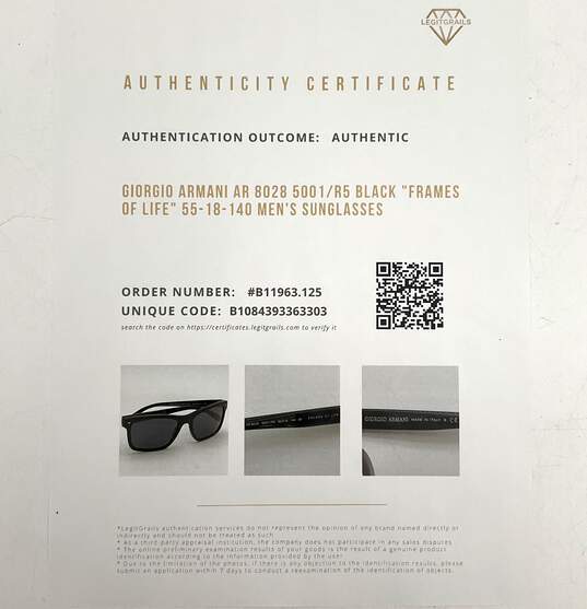 Giorgio Armani AR 8028 5001/R5 Black Sunglasses image number 11