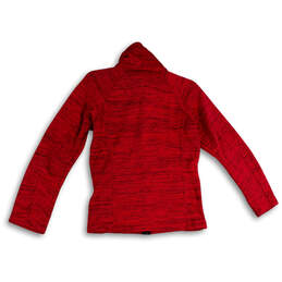 Womens Red Long Sleeve Mock Neck Activewear Full-Zip Jacket Size Small alternative image