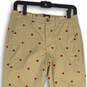 NWT J. Crew Womens Khaki Red Printed High Rise Girlfriend Chino Pants Size 0 image number 3