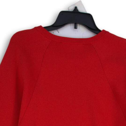Hilfiger Collection Womens Red Long Sleeve Crew Neck Pullover Sweatshirt Size XS image number 4