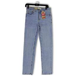 NWT Womens Blue 502 Denim Stretch Regular Fit Tapered Leg Jeans Size 28/28