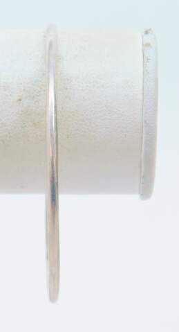 Artisan 925 Moonstone Cabochon Oval Double Band Ring Pointed Semi Hoop Post Earrings & Bangle Bracelet 21.5g alternative image