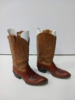 Men's Unbranded Western Style Leather Boots Sz 9.5