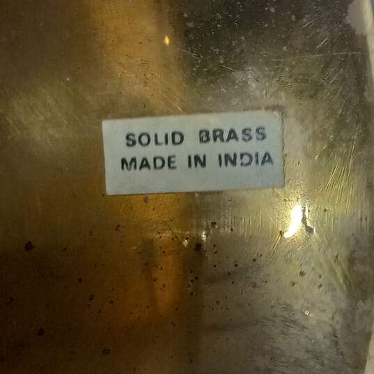 Vintage Pair of Solid Brass Horns image number 5