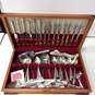 Holmes And Edward Inlaid Silver-Plate Silverware Set  in Wooden Case image number 1