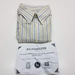 Authenticated Yves Saint Laurent Striped Button up