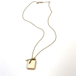 Designer J. Crew Gold-Tone Link Chain Hinged Enamel Charm Necklace alternative image