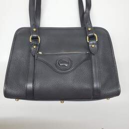 Dooney & Bourke Black Pebbled Leather Satchel Shoulder Bag 12x9.5x4" alternative image