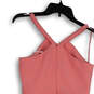NWT Womens Pink Regular Fit V-Neck Back Zip Fit & Flare Dress Size 6 image number 4