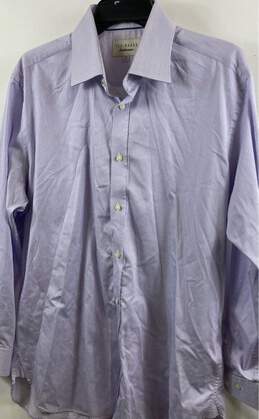 Ted Baker Mens Purple Cotton Long Sleeve Formal Dress Shirt Size 16.5 32/33 alternative image