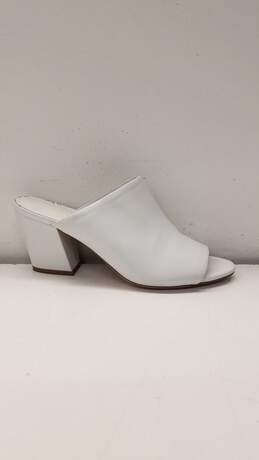 Vince Smooth Leather Mules White 6.5