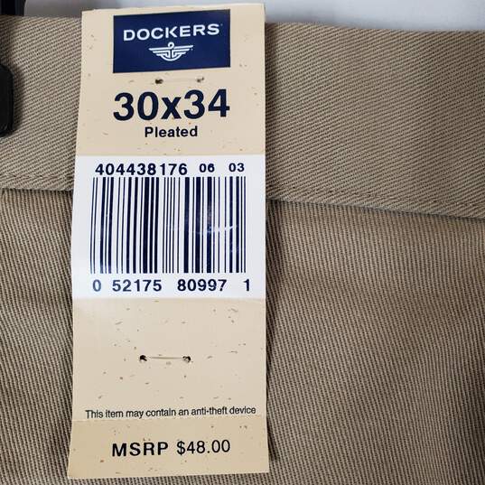 Dockers Men Beige Pants Sz 30x34 NWT image number 5