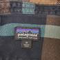 Patagonia MN's Organic Cotton Flannel Blue Green Plaid Shirt Size M image number 3