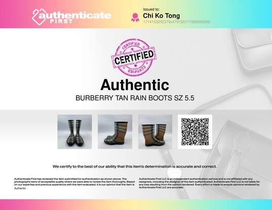 Burberry Tan Rain Boot Boot Women 5.5 image number 10
