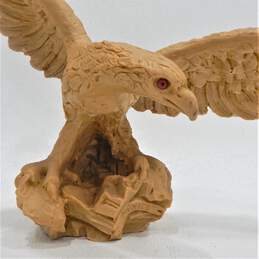 Large Eagle Resin Sculpture Figurine Mexico  w/ Red Eyes 24 Inch Wingspan alternative image