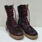 Free People Cow Fir Lace Up Boots Size 40 EU image number 1