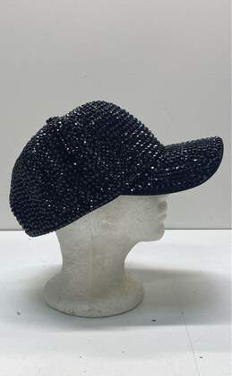Sophia Collection Bling Black Rhinestone Cap Hat One Size alternative image
