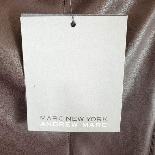 Marc New York Women Brown Faux Leather Pants 2X NWT image number 5