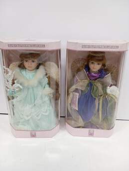 Collectible Memories Handcrafted Jessica & Kimberly Porcelain Dolls - IOB