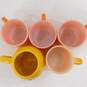 Vintage MCM Coffee Mugs McCoy Smiley Face Fire King Orange Ombre Federal Glass image number 3