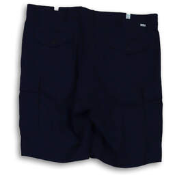 Mens Navy Blue Flat Front Pockets Regular Fit Modern Cargo Shorts Size 40 alternative image