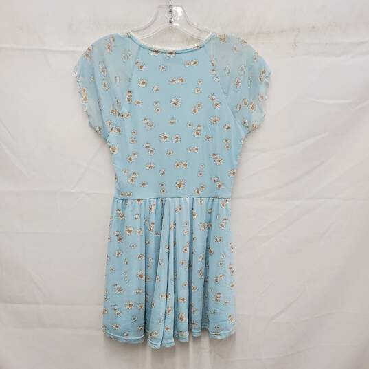 NWT Urban Outfitters WM's Sky Blue Sunflower Romper Size M image number 2