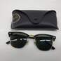 Ray-Ban RB3016 Clubmaster Black Gold Round Sunglasses image number 1