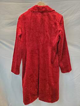 Siena Studio Long Red Button Up Overcoat Jacket Size L alternative image