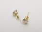 14K Yellow Gold Cubic Zirconia Stud Earrings 1.0g image number 2