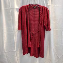 Eileen Fisher Wool Open Front Knit Cardigan Sweater Size XL