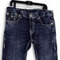Womens Blue White Denim Medium Wash Stretch Pockets Skinny Jeans Size 34 image number 3