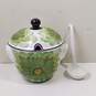 Soup Tureen w/Spoon Hand Painted in Portugal image number 1