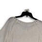 NWT Womens White Lace Embroidered Round Neck 3/4 Sleeve Blouse Top Size 1X image number 4
