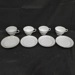 8pc Set of Fine China Teacups & Saucers