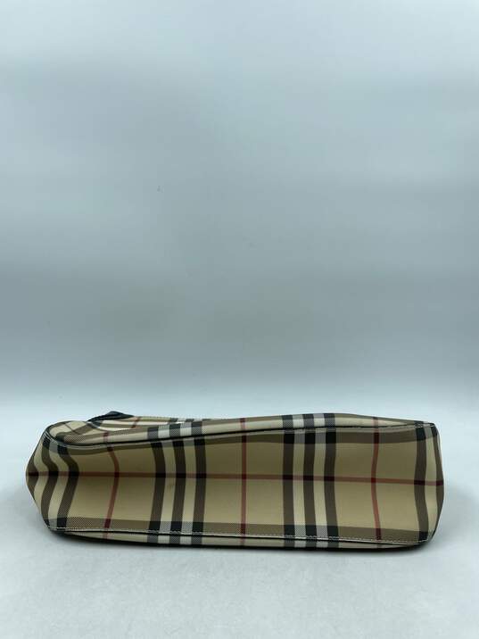 Authentic Burberry Beige Check Baguette Bag image number 3
