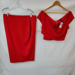 Torrid Red Blouse and Pencil Skirt 2 Piece Set w/ Tags Torrid Size 1