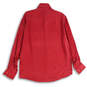 NWT Mens Red Spread Collar Long Sleeve Button-Up Shirt Size Small image number 2