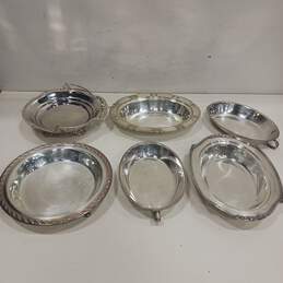 Bundle of Assorted Silver Platted Dishware