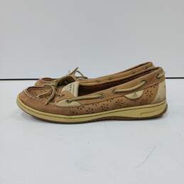 Womens Top Sider 9265943 Beige Leather Slip On Round Toe Boat Shoes Size 8.5 M alternative image