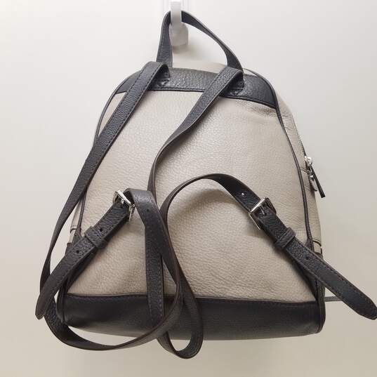 Michael Kors Pebble Leather Rhea Zip Backpack Grey image number 2